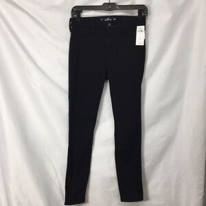 Hollister California Women’s Stretch High Rise Black Jeans Size 3S NEW With Tags